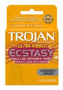 Trojan Condom Stimulations Ecstasy Lubrciated 2 Pack