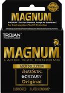 Trojan Magnum Gold Collection Large Size Condom 3 Pack